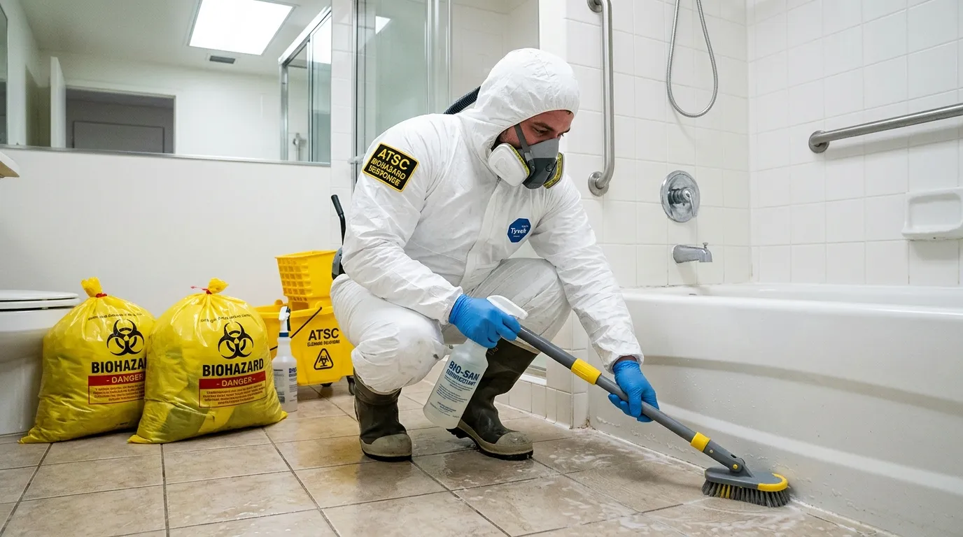 Decontamination equipment deployed for Blood Cleanup in Leonia